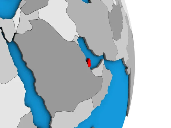 卡塔尔在简单的政治3D — 图库照片