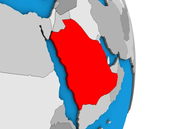 Saoedi Arabië Eenvoudige Politieke Globe Illustratie — Stockfoto