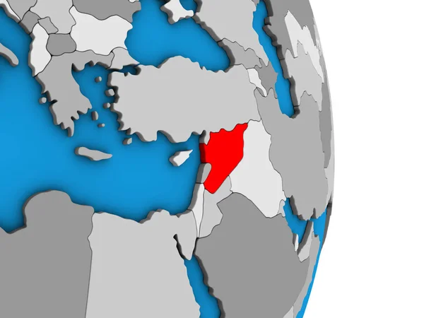 간단한 정치적인 세계에 시리아입니다 일러스트 — 스톡 사진