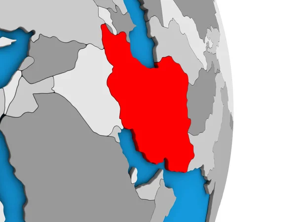 Iran Eenvoudige Politieke Globe Illustratie — Stockfoto