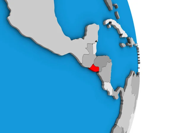 엘살바도르 간단한 지구에 일러스트 — 스톡 사진