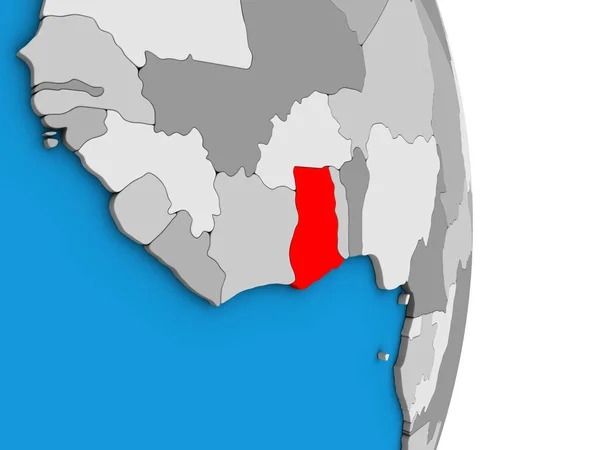 Гана Простий Політичних Моделі Землі Ілюстрація — стокове фото