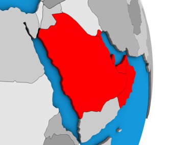 Ccasg ülkeler basit siyasi 3d dünya üzerinde. 3D çizim.
