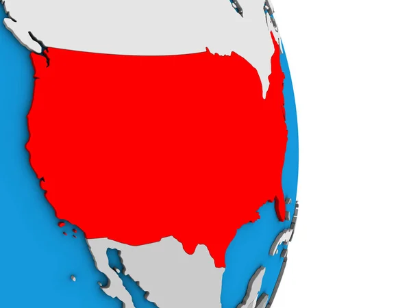 Сполучені Штати Простий Політичних Моделі Землі Ілюстрація — стокове фото