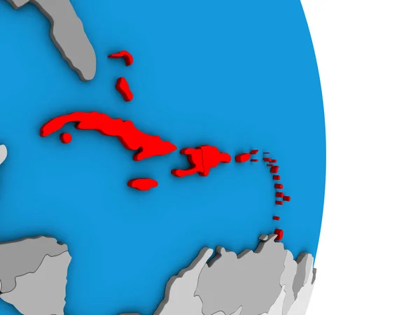 加勒比在简单的政治3D — 图库照片