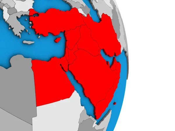 Egyszerű Politikai Földgömböt Közel Keleten Illusztráció — Stock Fotó