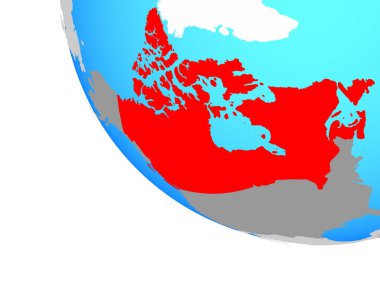 Kanada 'da basit bir dünya. 3B illüstrasyon.