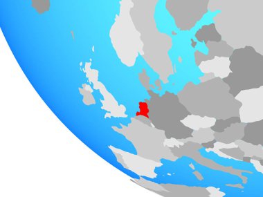 Hollanda basit dünya üzerinde. 3D çizim.