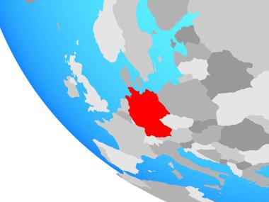 Almanya basit dünya üzerinde. 3D çizim.