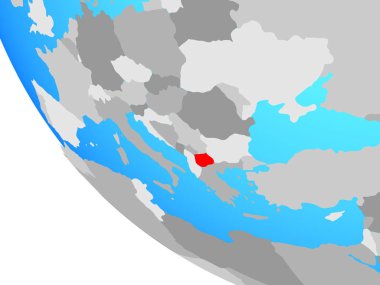 Makedonya basit dünya üzerinde. 3D çizim.