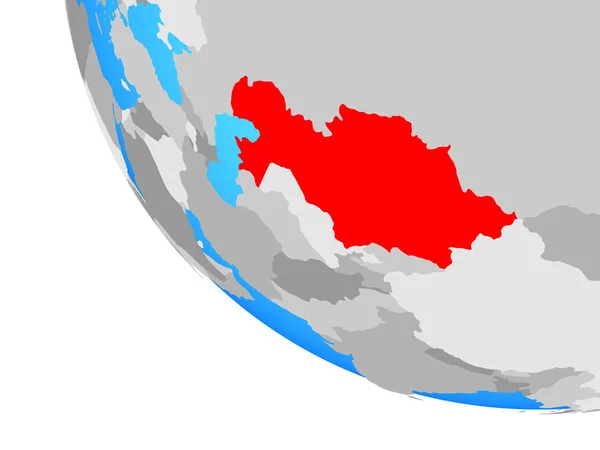 Казахстан Простому Глобусі Ілюстрація — стокове фото