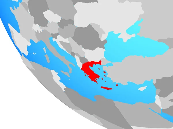 Griekenland Eenvoudige Wereldbol Illustratie — Stockfoto