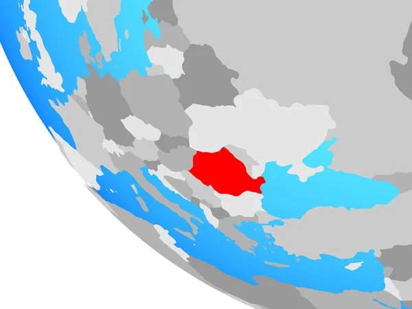 Romanya Basit Dünya Üzerinde Çizim — Stok fotoğraf