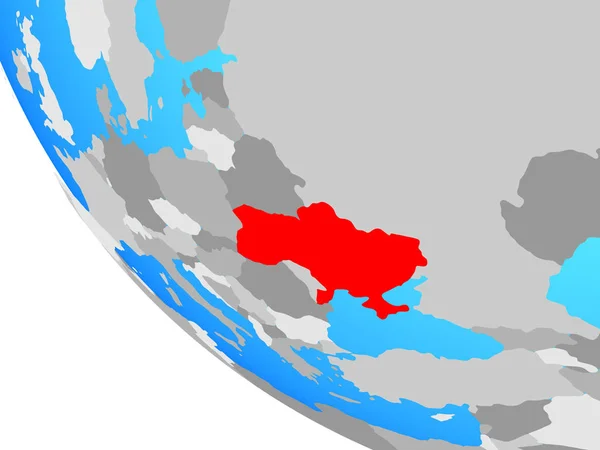 Украина Простом Глобусе Иллюстрация — стоковое фото