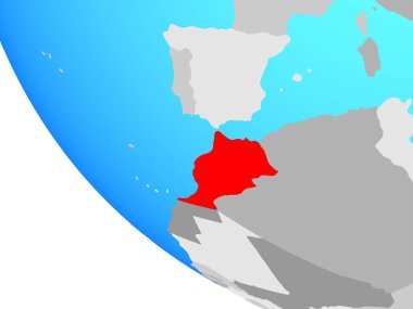 Fas basit dünya üzerinde. 3D çizim.