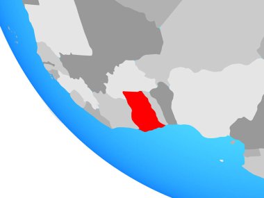 Basit bir kürede Gana. 3B illüstrasyon.