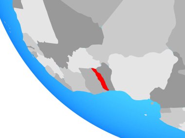Togo basit dünya üzerinde. 3D çizim.