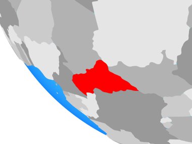 Orta Afrika basit dünya üzerinde. 3D çizim.