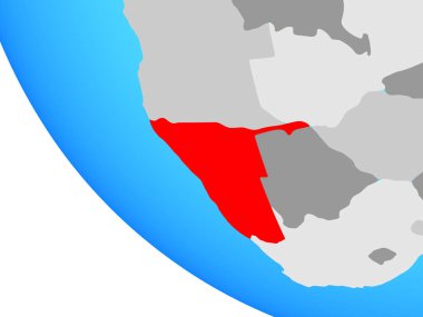 Namibya basit dünya üzerinde. 3D çizim.