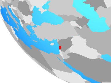 Lübnan basit dünya üzerinde. 3D çizim.