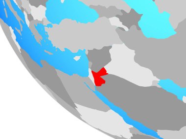 Jordan basit dünya üzerinde. 3D çizim.