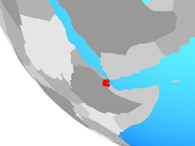 Cibuti basit bir kürede. 3B illüstrasyon.