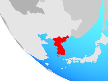 Kore basit dünya üzerinde. 3D çizim.