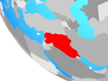 İslam devleti basit dünya üzerinde. 3D çizim.