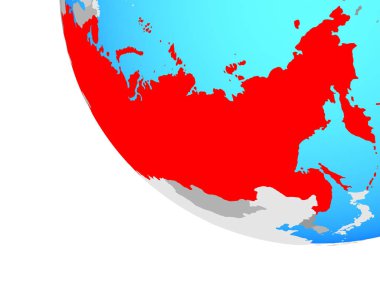 Sovyetler Birliği basit dünya üzerinde. 3D çizim.