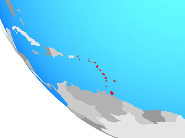 Карибського Басейну Простий Земної Кулі Ілюстрація — стокове фото