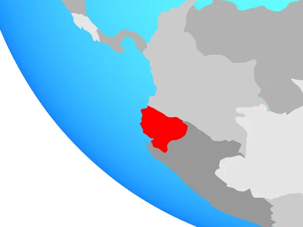 Ecuador Auf Einem Einfachen Globus Illustration — Stockfoto