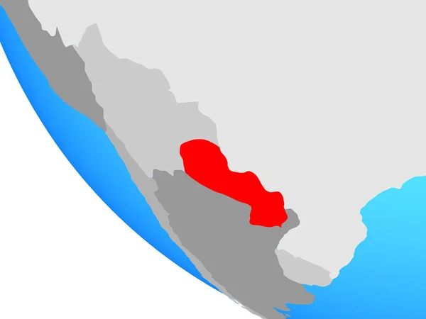 Paraguay Egy Egyszerű Bolygón Illusztráció — Stock Fotó
