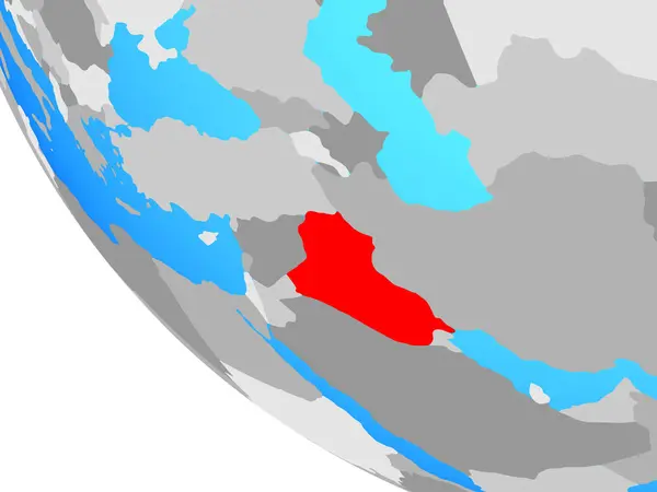 Irak Auf Einem Simplen Globus Illustration — Stockfoto