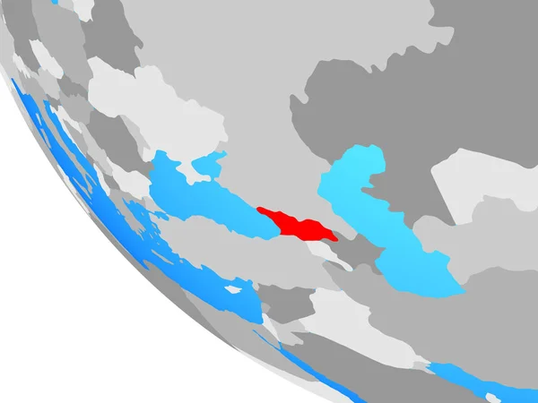 Georgië Eenvoudige Wereldbol Illustratie — Stockfoto