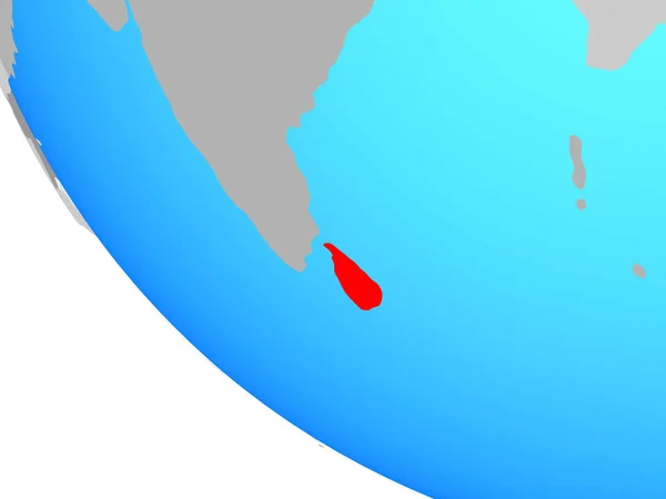Sri Lanka Simple Globe Illustration — Stock Photo, Image