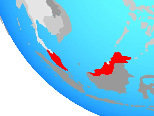 Maleisië Eenvoudige Wereldbol Illustratie — Stockfoto