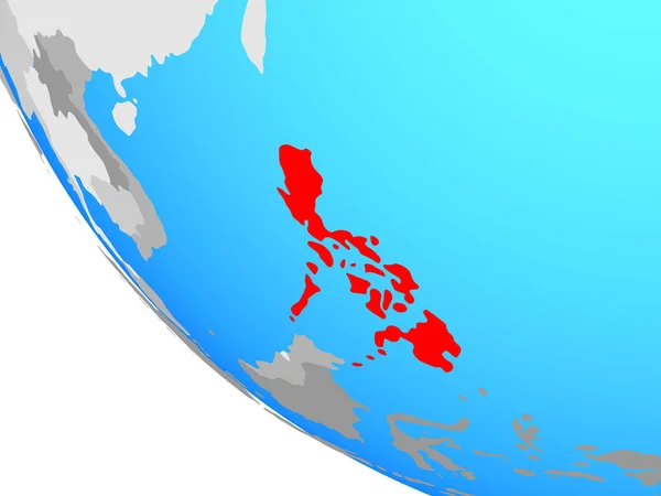 Philippinen Auf Einem Simplen Globus Illustration — Stockfoto