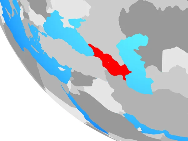 Région Caucase Sur Simple Globe Illustration — Photo