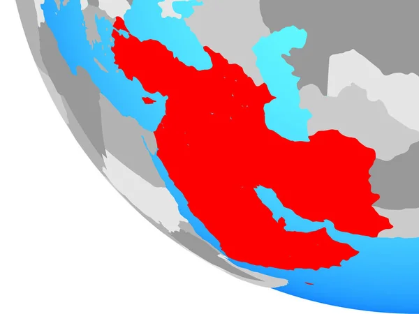 Asia Occidentale Semplice Globo Illustrazione — Foto Stock