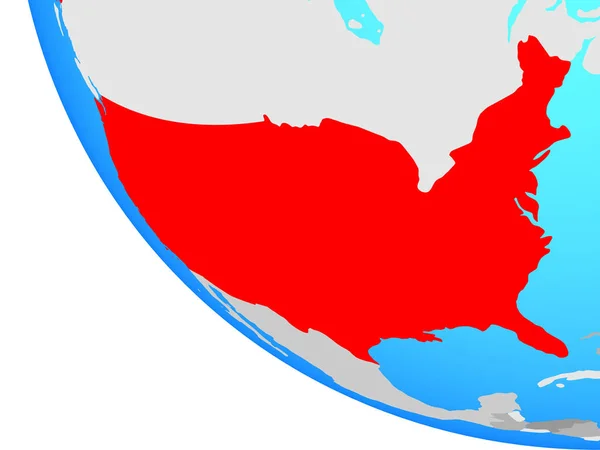 Сполучені Штати Простий Земної Кулі Ілюстрація — стокове фото
