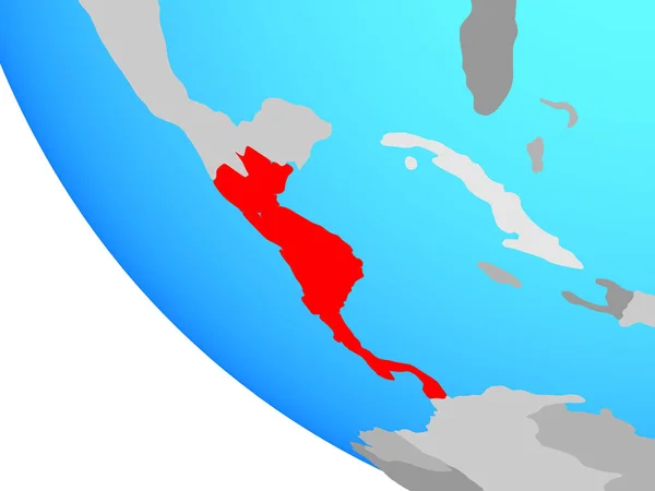 Amérique Centrale Sur Simple Globe Illustration — Photo