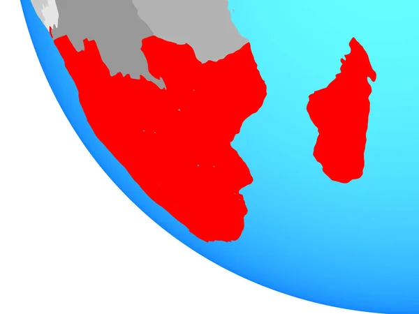 Africa Australe Semplice Globo Illustrazione — Foto Stock