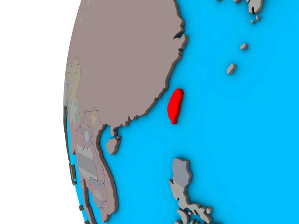 青い政治 世界の国旗台湾 イラストレーション — ストック写真