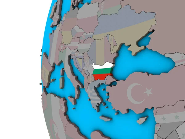 Болгарії Національного Прапора Синій Політичних Моделі Землі Ілюстрація — стокове фото