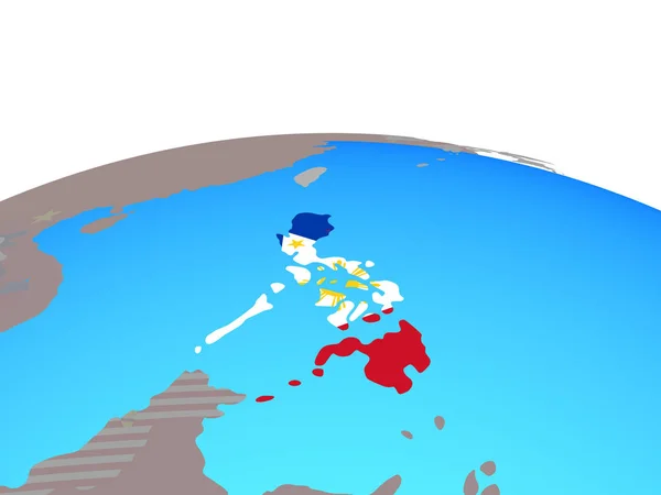 Filipina Dengan Bendera Nasional Dunia Politik Ilustrasi — Stok Foto