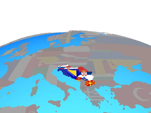 Jugoszlávia Politikai Világ Nemzeti Zászlók Illusztráció — Stock Fotó