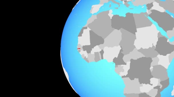 青い地球のガンビアに近い — ストック動画