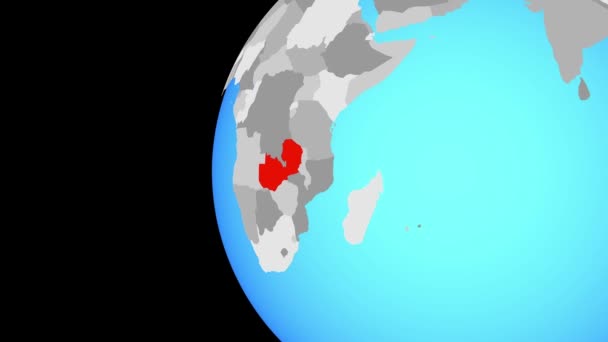 在蓝色地球关闭赞比亚 — 图库视频影像