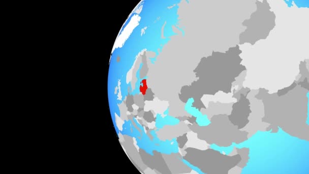 Se rapprocher des États baltes sur le globe bleu — Video