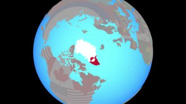 Haritada bayrağıyla Grönland 'a yakınlaş